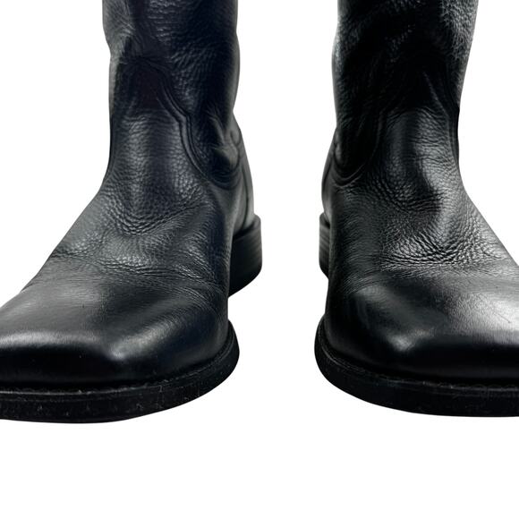 Ariat Heritage Roper Black Leather Wide Square Toe Western Boot Men's Size 10 - Picture 3 of 12
